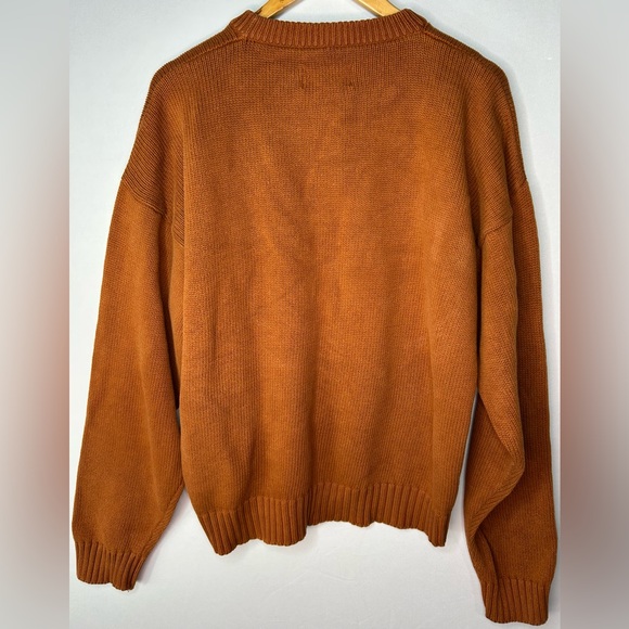 Vintage Eddie Bauer Burnt Orange Shaker Stitch Sweater - Picture 3 of 3